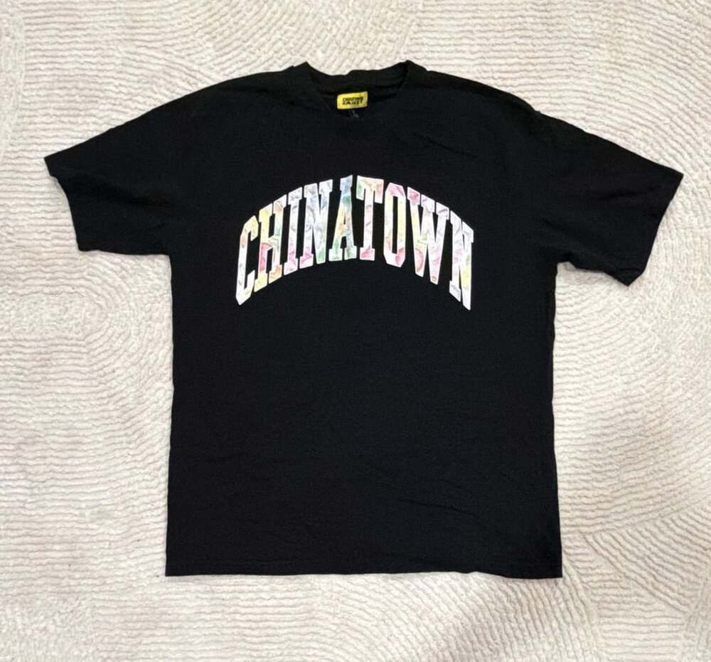 Chinatown Market Black Arc Logo Watercolor T-Shirt Size L